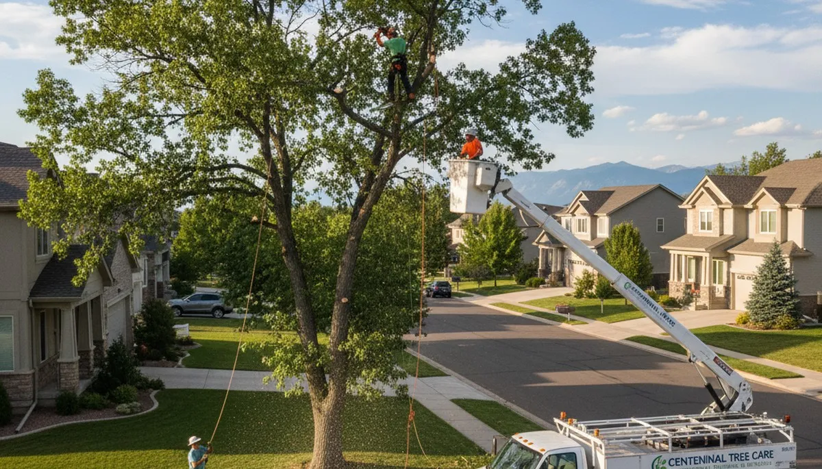 Professional tree removal service in Aurora, CO by certified local arborists